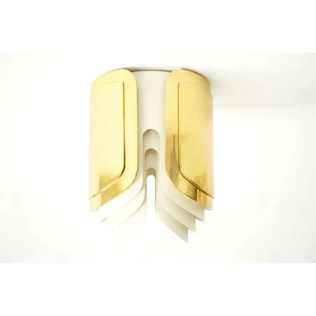 1980s Vintage Warren Platner Modern Brass Chandelier For Sale - Image 5 of 6