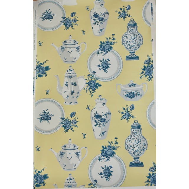 Travers & Co Hand Print Wallpaper "Porcelain Flowers"