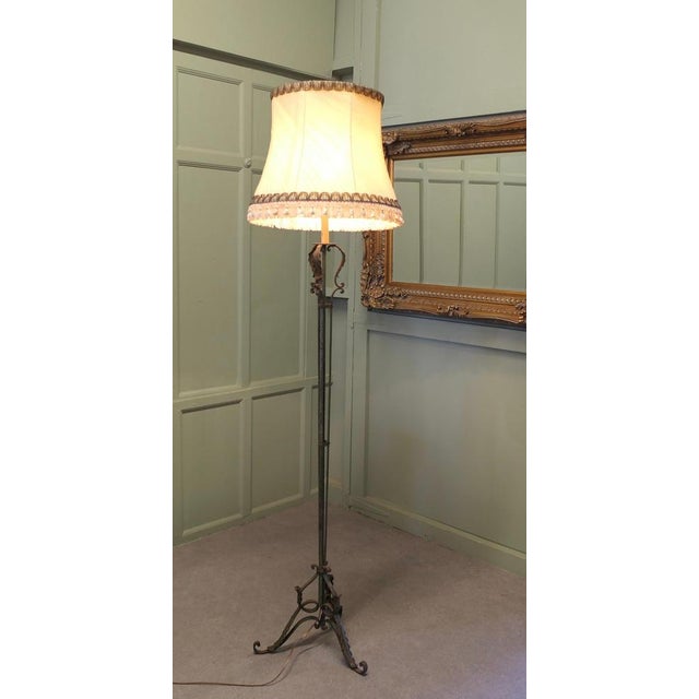 Wrought Iron Floor Lamp, 1930s For Sale - Image 4 of 8