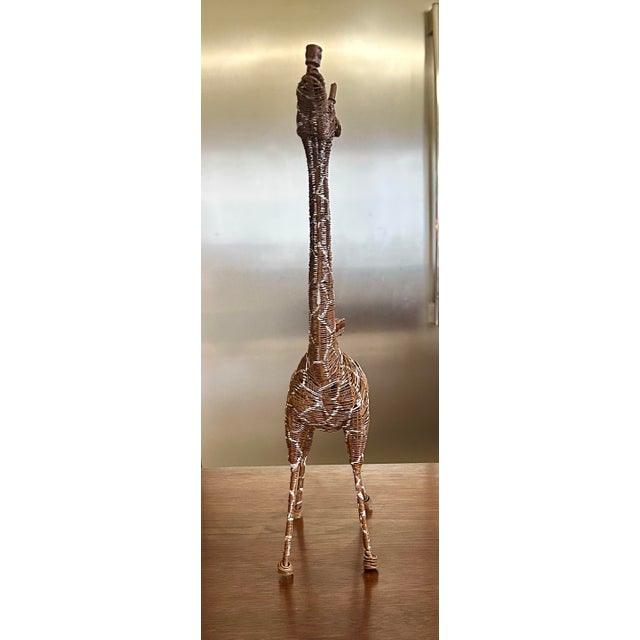 Late 20th Century Woven, Wire Giraffe Menorah, Sculpture, Late 20th Century For Sale - Image 5 of 12