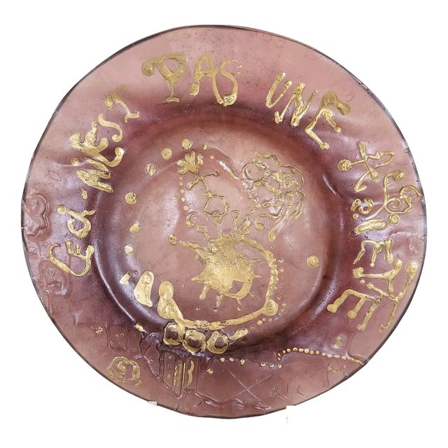 Vintage Plate by Salvador Dali for Daum, 1970s For Sale