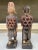 Chocolate Vintage Asian Carved & Painted Wood Man and Woman Figures - Set of 2 For Sale - Image 8 of 10