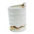 1960s Contemporary White Glazed Porcelain Serpent Vase With Liquid Gold Luster Accents For Sale