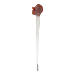 1995 Art Glass Head Scepter Sculpture by Stephen Fellerman