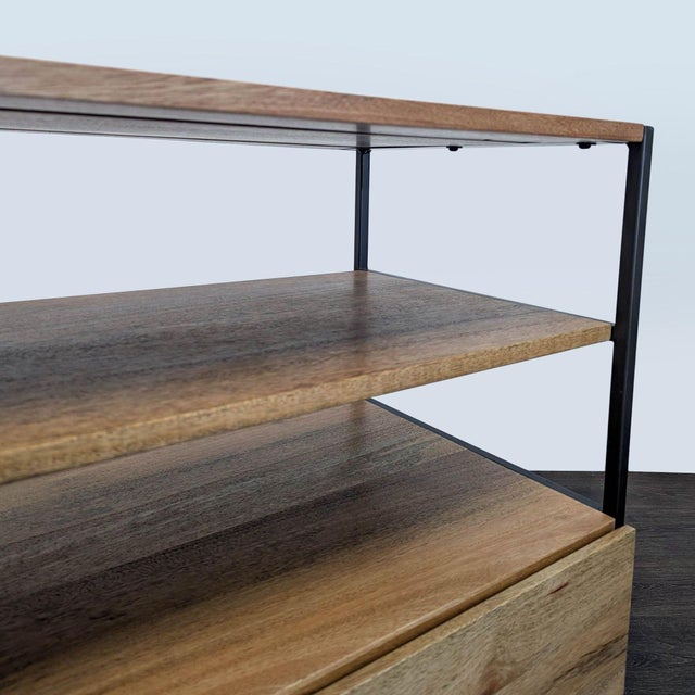 Wood West Elm Industrial Modular Media Console For Sale - Image 7 of 8