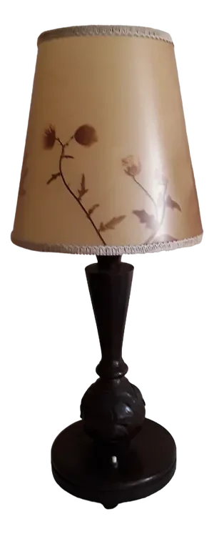 Vintage German Art Deco Table Lamp in Oak, 1930s