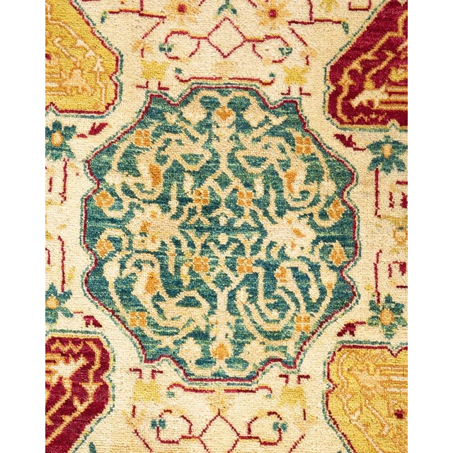 Traditional Mogul, One-of-a-Kind Hand-Knotted Area Rug in Ivory, 8' 2" x 10' 7" For Sale - Image 3 of 8