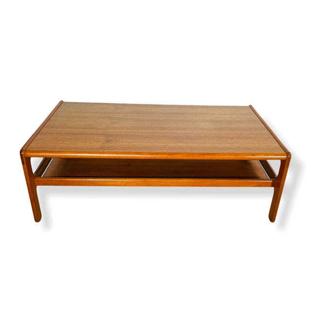 1970s Danish Modern Teak Two Tier Coffee Table by Kristensen Thomassen