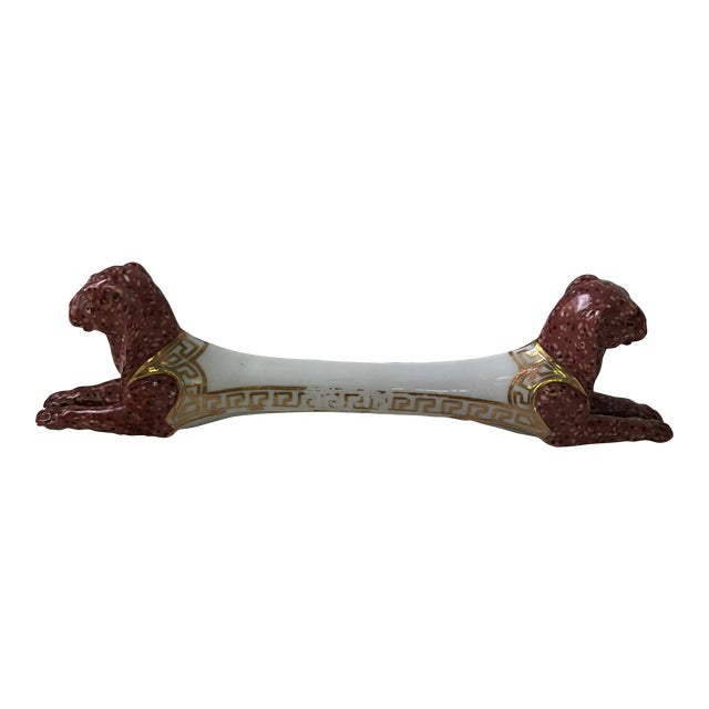 Faux Porphyry Porcelain Knife Rest For Sale