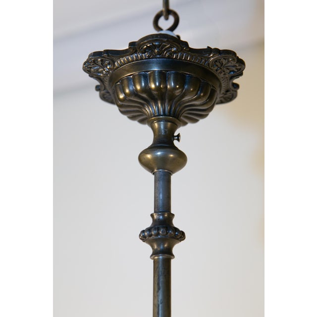 Metal Large Cast Zinc Lantern, France, 1910s For Sale - Image 7 of 12
