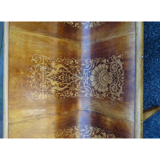 Curved Wood Bistro Bench by DG Fischel France, 1930 For Sale - Image 13 of 15