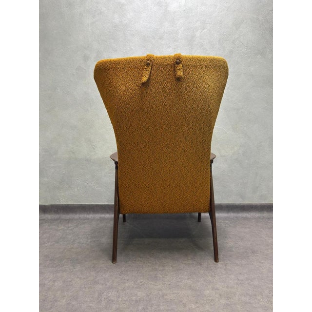 Wingback Chair by Sedláček & Vyčítal for Dřevotvar, Czechoslovakia, 1960s For Sale - Image 6 of 18