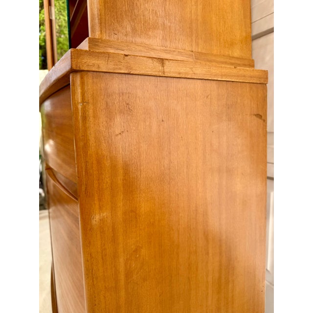 Mid-Century Modern Sliding Glass Door Display China Cabinet For Sale - Image 11 of 12