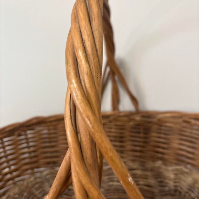 Boho Chic XXL Vintage Antique Gathering Basket For Sale - Image 3 of 9