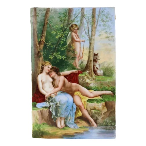 Porcelain Plaque, 1890s For Sale