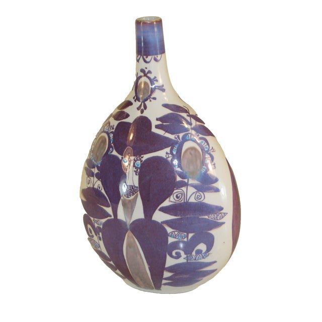 Royal Copenhagen Mid 20th Century Vase Danish Modern Faience Royal Copenhagen Kari Christensen 170-2740 Mint For Sale - Image 4 of 9