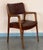1950s Modern Teak and Brown Leather Armchairs in Erik Buch Style For Sale - Image 5 of 11