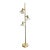 1970s Brass Glass-Dome 3 Light Floor Lamp For Sale