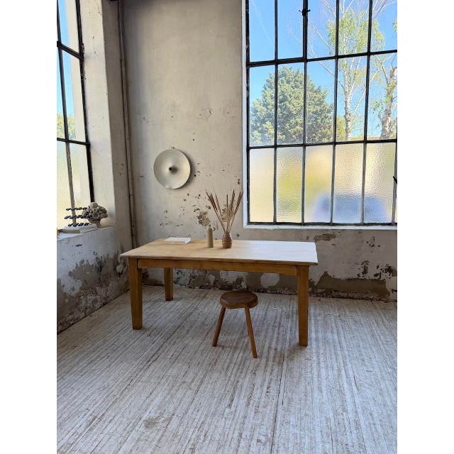 1960s Vintage Oak Farm Table, 1960s For Sale - Image 5 of 18