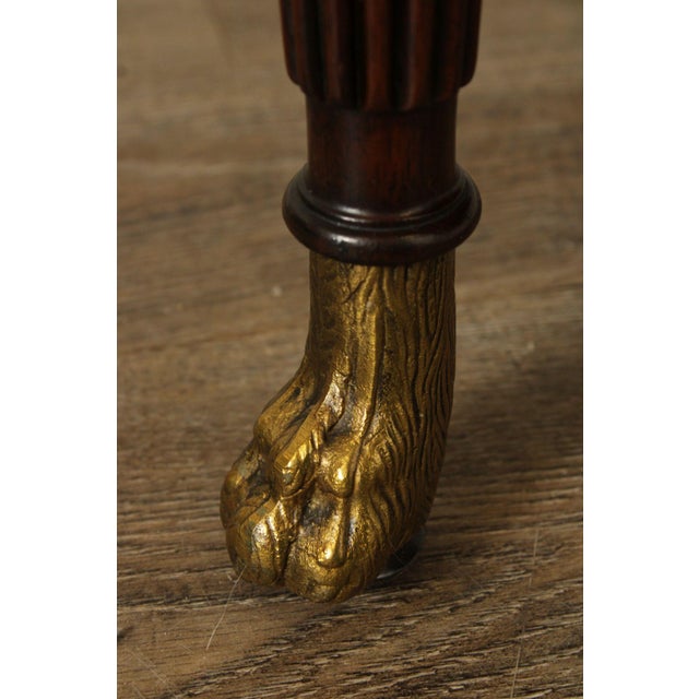 1940's Custom Regency Style Marble Top Mahogany Coffee Table For Sale - Image 10 of 12