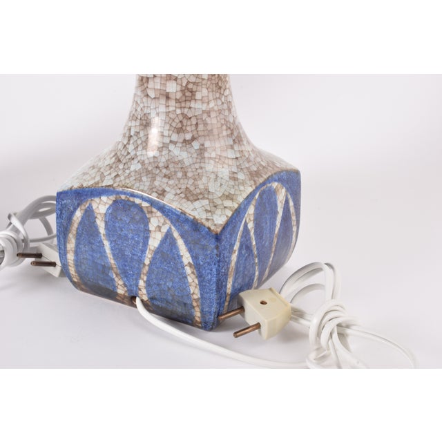 Danish Table Lamps in Blue Glaze by Marianne Starck for MA&S 1960s, Set of 2 For Sale - Image 10 of 15