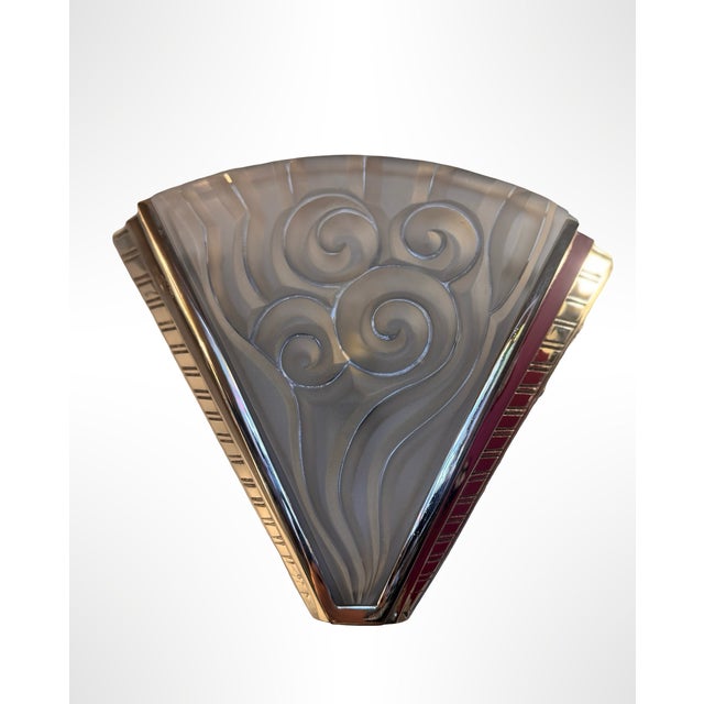 Art Deco Wall Lights by Degué and Ateliers Petitot, Set of 2 For Sale - Image 9 of 18