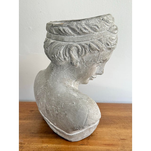 1990s Lady Head Cast Cachepot Planter For Sale - Image 4 of 7