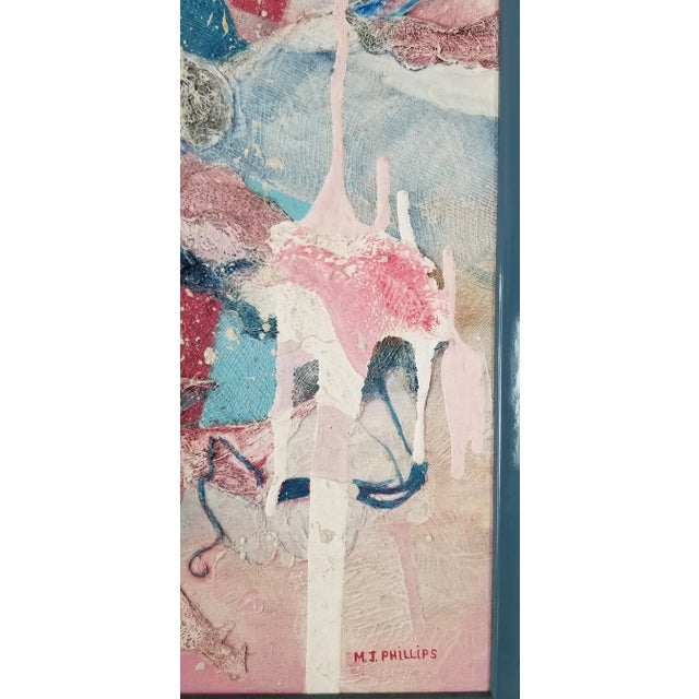 1970 M J Phillis Mixed Media Collage Abstract Painting For Sale In Miami - Image 6 of 10