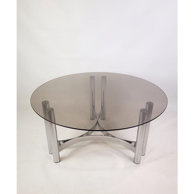 Vintage Coffee Table with Smoked Glass Top, 1970s For Sale - Image 14 of 18
