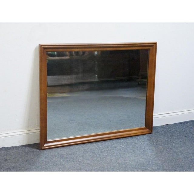 BASSETT FURNITURE Solid Hard Rock Maple Colonial Early American 44" Mirror 229-01-231 34.5" High 44.5" Wide 2" Deep We...