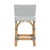 Serienna 24.5 in. Seat Height Rectangular Rattan Low Back Counter Stool, White/Black Dot/ Natural Rattan Frame For Sale In Chicago - Image 6 of 8