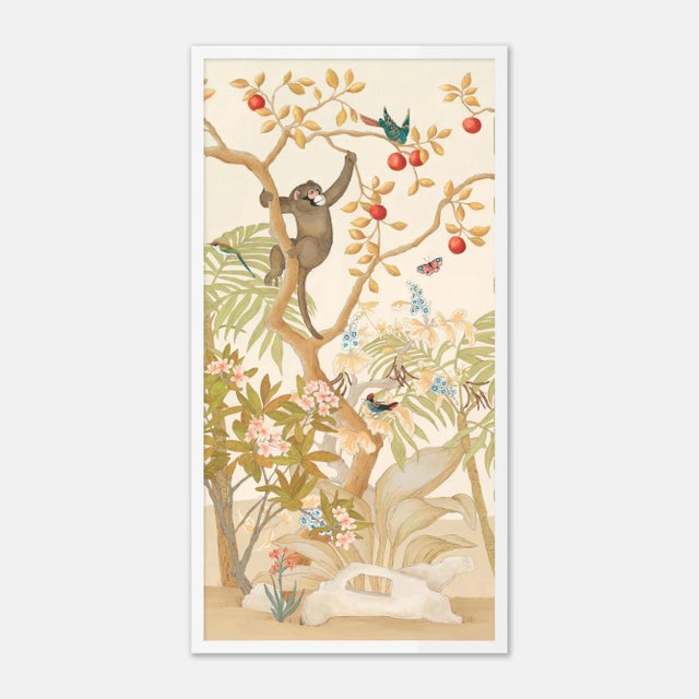 Allison Cosmos A Jungle Gathering by Allison Cosmos, Set of 3, in White Framed Paper, Large Art Print For Sale - Image 4 of 9