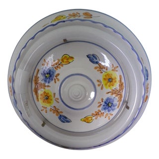 Hand-Painted Porcelain Ceiling Light, 1960s For Sale