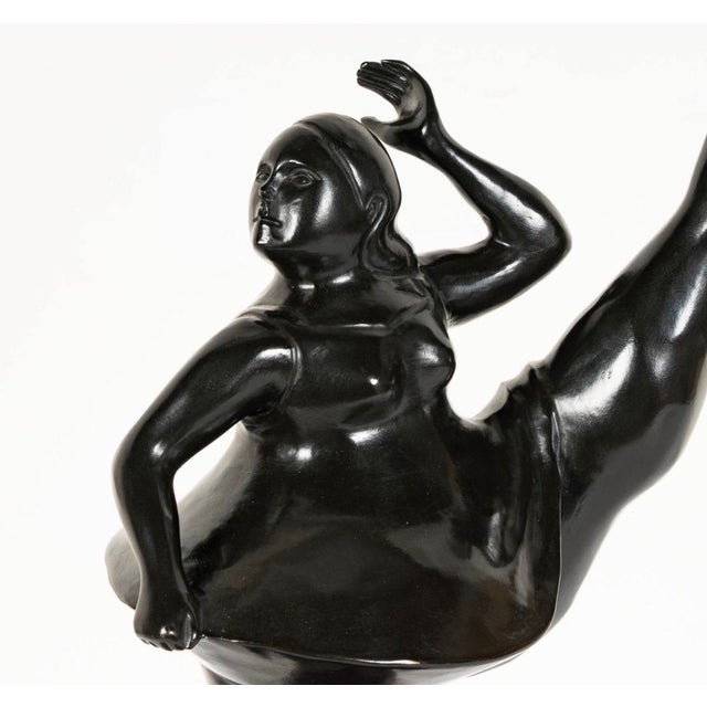 Exceptional Bronze Ballerina Sculpture After Fernando Botero, Cast at Fonderia Mariani, Italy. Cast at the prestigious...