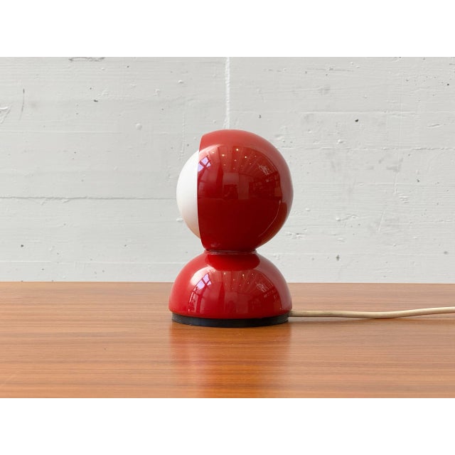 Eclisse Red Table Lamp by Vico Magistretti for Artemide, Italy, 1960s For Sale - Image 6 of 13