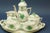 Ceramic Tete À Tete Coffee Service with Tray in Porcelain with Apponyi Decoration from Herend, Hungary, 1930s, Set of 8 For Sale - Image 7 of 18