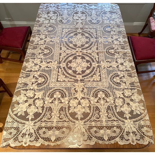 This is an absolutely stunning Vintage French table cloth. The more you look at it the more it reveals. A must-have for...