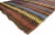 Vintage Turkish Kilim Rug with Colorful Bayadere Stripes and Modern Cabin Style. Create a comfortable and modern setting...