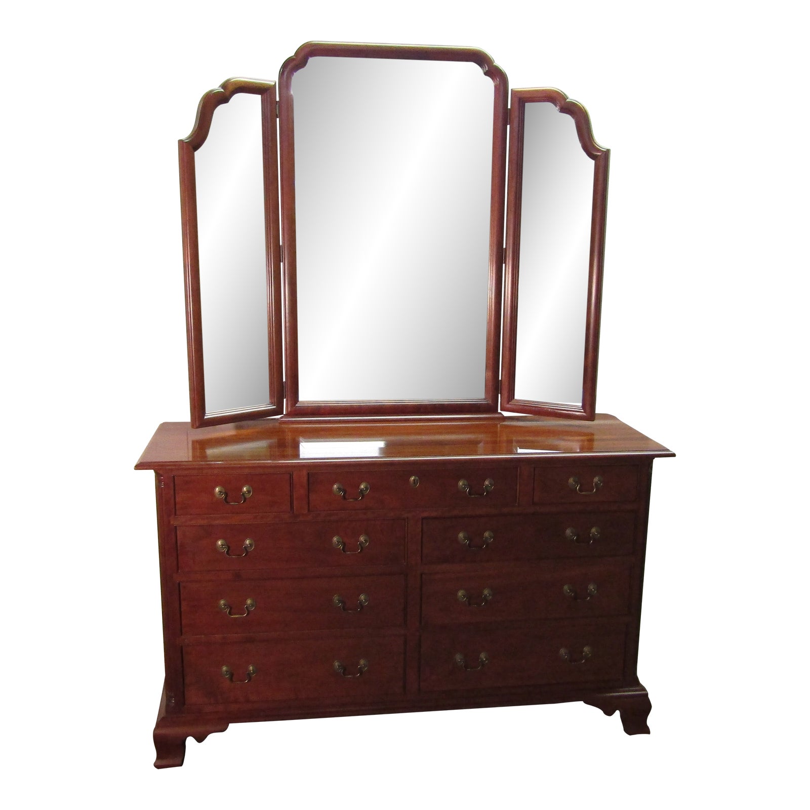 Stickley Solid Cherry Dresser With Mirror Chairish