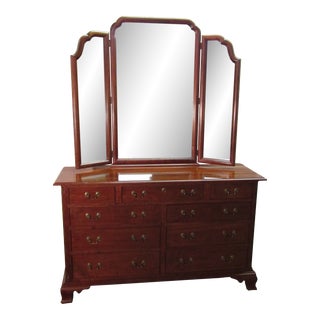 Stickley Solid Cherry Dresser With Mirror For Sale