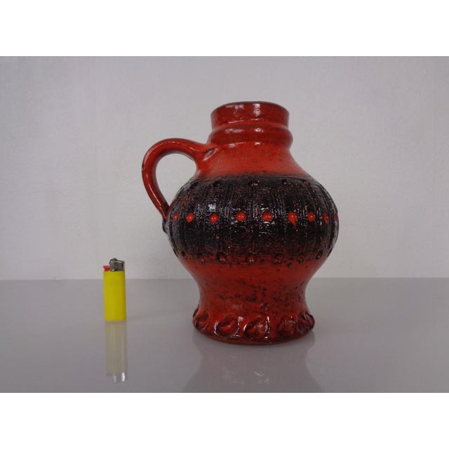 Red & Black Sawa Ceramic Vase, Germany, 1960s, in Very Good conditions. Designed 1960 to 1969 I have official proof of...
