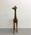 Animal Skin Vintage Hand Painted Folk Art Giraffe Sculpture With Leather Ears For Sale - Image 7 of 7