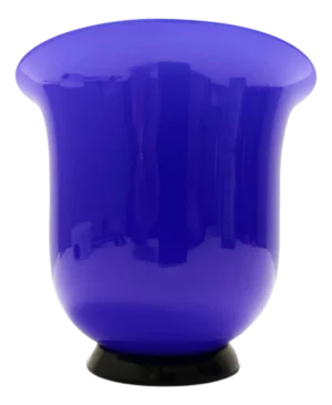Vintage Royal Blue Opaline Glass Vase by Paolo Venini, 1990s