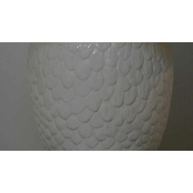 Textile Ceramic Pinecone Table Lamp by Tommaso Barbi, Italy, 1970s For Sale - Image 7 of 15