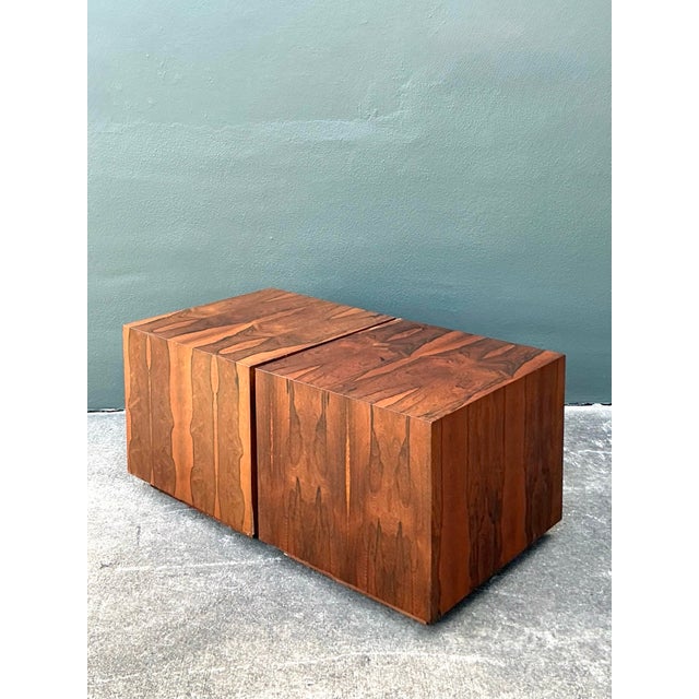 Vintage MCM Cube Side Tables - Set of 2 For Sale - Image 10 of 12