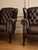 English Pair of Mid-Century European Chesterfield-Style Tufted Leather Lounge Chairs, Circa 1960s For Sale - Image 3 of 7