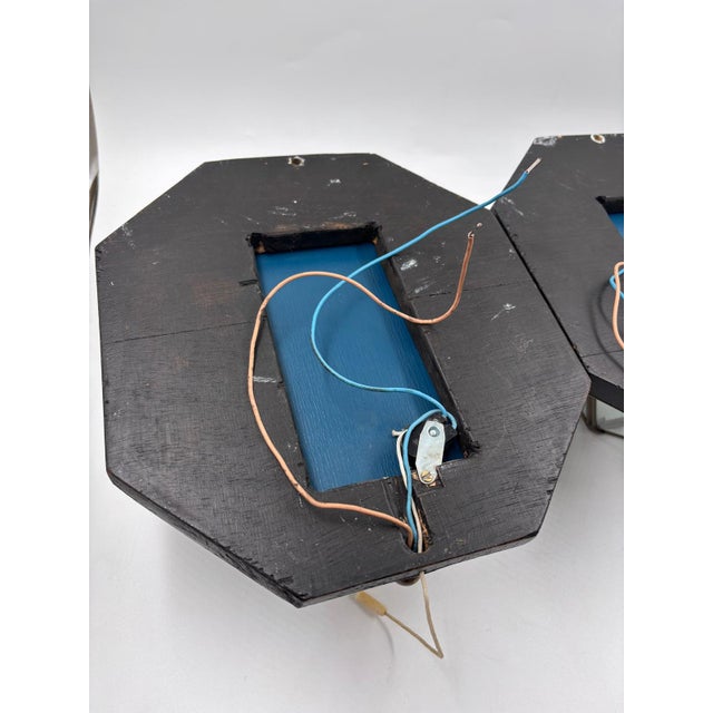 Wall Lights in Brass and Glass, 1950s, Set of 2 For Sale - Image 10 of 14