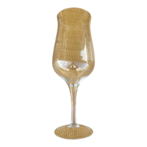 Large Vintage Decorative Stemmed Wine Glass Centerpiece Vase