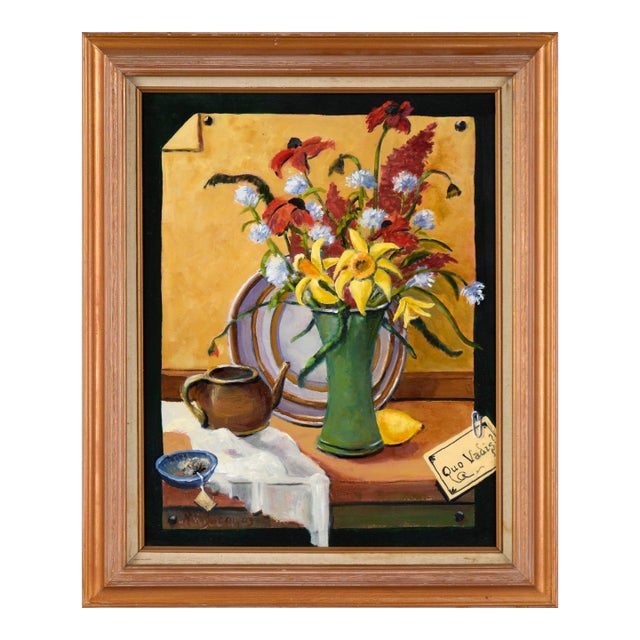"Quo Vadis" Trompe l'Oeil Still Life by Richard M. Bacon For Sale