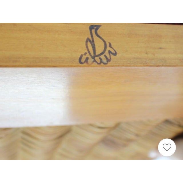 Set of Beech and Rattan Chair with Ottoman from Úľuv, 1960s For Sale - Image 16 of 18